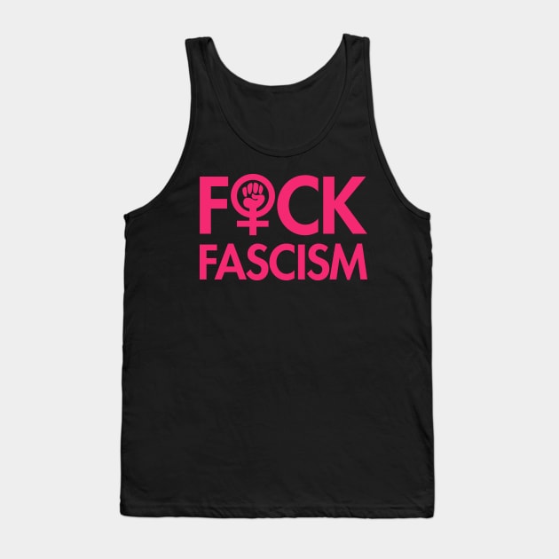 FCK Fascism - censored - hot pink - DBLE sided Tank Top by Tainted